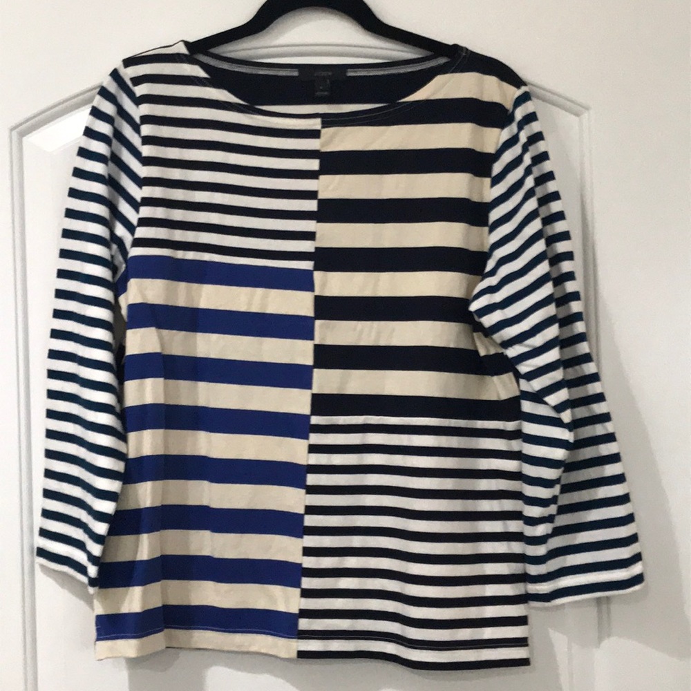 J Crew Striped Top Size L